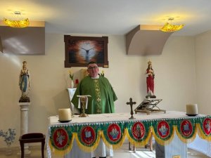 Dzisiaj, podczas naszej pierwszej pielgrzymkowej Eucharystii w Jordanii, w Kości (6)