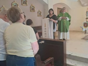 Dzisiaj, podczas naszej pierwszej pielgrzymkowej Eucharystii w Jordanii, w Kości (12)